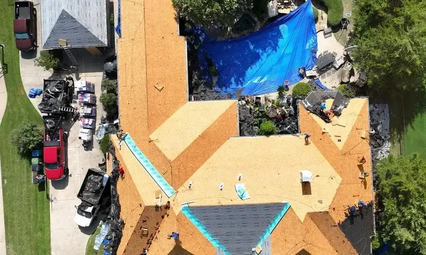Professional Roof Leak Repair being performed in Old Town
